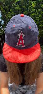 Pro Sports: 90's MLB Angels Embroidered Corduroy Snapback Baseball Cap