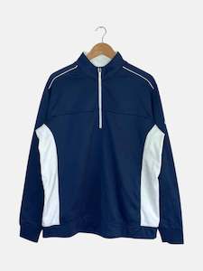 Collared Sweatshirts: 90's Nike Golf Embroidered Vintage Quarterzip Sweatshirt Size L