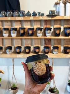 NZ Made High Fired Ceramic Keep Cups - Midnight Gold