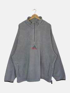 90's Adidas Embroidered Vintage Fleece Quarter-zip Sweatshirt Size 3XL