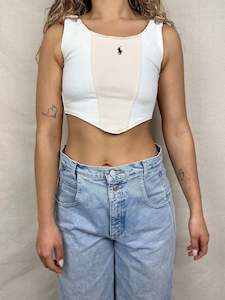 90's Reworked Ralph Lauren Embroidered Vintage Corset Size 8