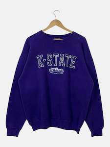 90's K-State Wildcats Embroidered Vintage Sweatshirt Size L
