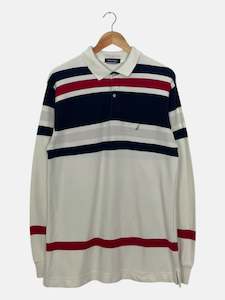 90's Nautica Embroidered Vintage Button-up Sweatshirt Size M