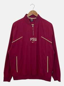Nike: 90's Nike Florida State Embroidered Vintage Quarter-zip Pull-over Jacket Size M