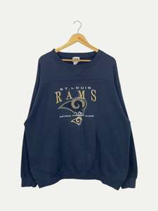 90's St Louis Rams Embroidered Vintage Sweatshirt Size 2XL