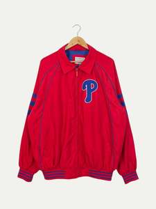 All Jackets: 90's Phillies Embroidered Vintage Stadium Jacket Size 2XL