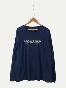 90's Nautica Competition Long-sleeve Vintage T-Shirt Size XL