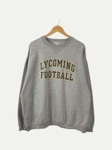 Grey: 90's Lycoming Football Vintage Sweatshirt Size XL
