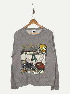 90's Green Bay Packers Embroidered Vintage Sweatshirt Size M
