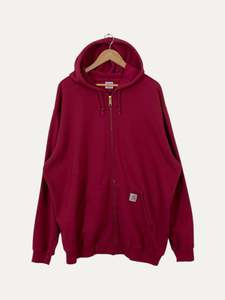 Mens Sweatshirts: 90's Carhartt Vintage Soft Shell Zip-up Hooded Sweatshirt Size 3XL