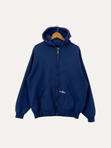 Mens Sweatshirts: 90's Carhartt Embroidered Vintage Soft Shell Zip-up Hooded Sweatshirt Size XL