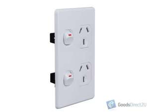 Products: Power Point – Double – Vertical – Slimline – 10A