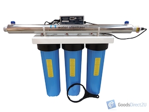 Water Filter System – 3 Stage, 5um, 20″ + UV Steriliser – 55W(Wall Mounted)
