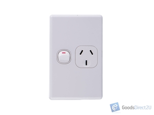 Power Point – Single – Vertical – Slimline – 10A