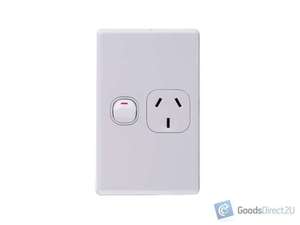 Products: Power Point – Single – Vertical – Slimline – 10A