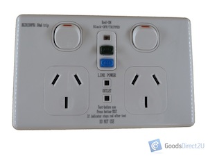 Power Point – Double – Horizontal – RCD – 10A