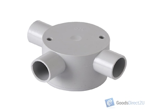 Conduit Junction Box, Three Way, Tee – 20mm (Grey)