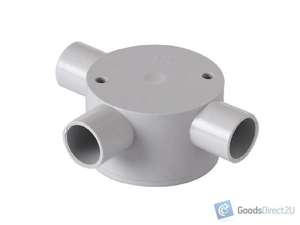 Products: Conduit Junction Box, Three Way, Tee – 20mm (Grey)