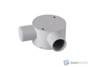 Products: Conduit Junction Box, Two Way, Angled – 20mm (Grey)