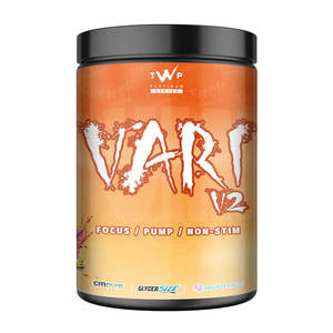 Twp Pre Workout: TWP VARI V2 – Strawberry Pineapple | Focus, Pump & Non-Stim Pre-Workout | 580g – Platinum Series