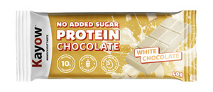 Kayow Chocolate: Kayow Protein Chocolate – White Chocolate | No Added Sugar | 44g