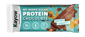 Kayow Chocolate: Kayow Protein Chocolate – Salted Caramel | No Added Sugar | 44g