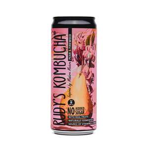 Rudys Kombucha: Rudy’s Kombucha Pear & Fireweed 330ml – No Added Sugar