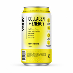 Vybey Collagen + Energy Drink Lemon & Lime 330ml
