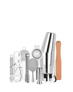 Cocktail Set - Zanzi 14 Piece Stainless Steel in Bartender Roll Good Spirits Mob&hellip;