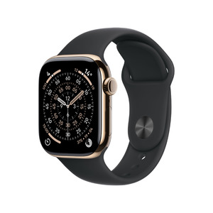 All Product: Apple Watch Series 11 (GPS) / 42mm / 1 - Like New / Titanium Gold with Black Sport Band