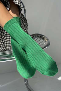 Le Bon Shoppe Her Socks Lurex - Emerald Glitter