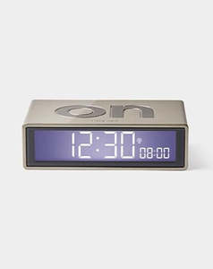 Lexon Flip Classic Alarm Clock - Soft Gold