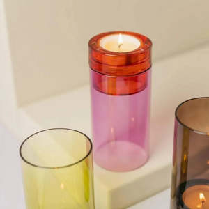 Remember Glass Lantern - Pink