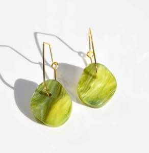 Hagen Co: Hagen & Co Luna Earrings - Sage