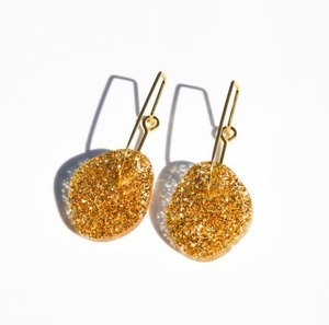 Hagen & Co Luna Earrings - Gold Glitter