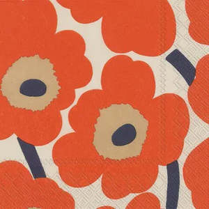 Marimekko Napkins - Cream Red