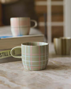 Robert Gordon Mug - Sage & Blush Check
