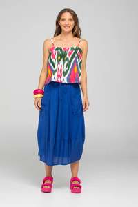 Skirts: Boom Shankar Guru Skirt - Blu