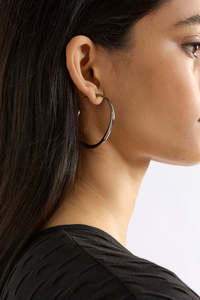 Elk Niska Hoop Earring - Silver