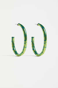 Elk Oban Large Hoop Earring - Artichoke