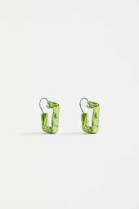 Elk Oban Square Hoop Earring - Artichoke