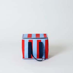 Mens: Project Ten Mini Insulated Tote - Red Blue Stripe