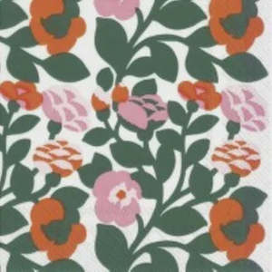 Marimekko Napkins - Green Green Orange