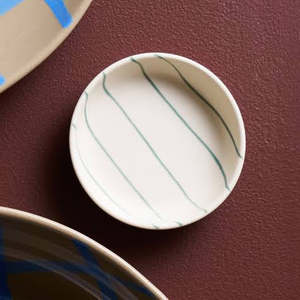 Robert Gordon Condiment Dish - Green Stripe