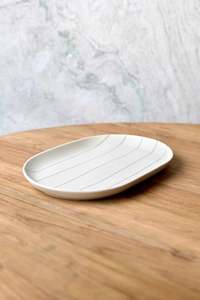 Robert Gordon Oval Tray - Green Stripe