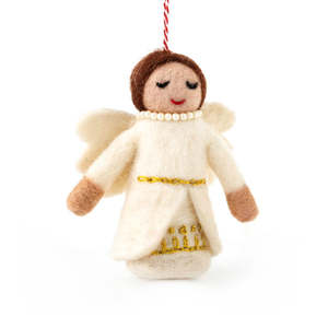 Christmas: Nepalese Felted Decoration -  Angel Alice