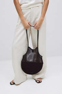 Yerse Mesh Shopper Bag - Chocolate