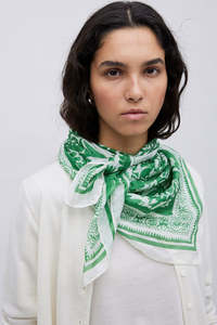 Yerse: Yerse Silk Scarf - Green