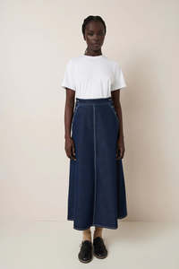 Extra 20 Off Sale: Kowtow Piper Skirt - Indigo Denim