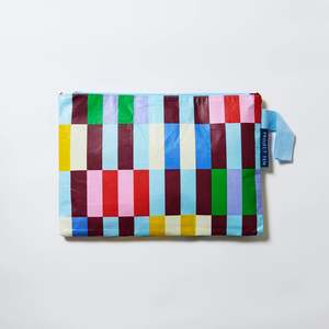 Gifts For Summer Days: Project Ten Large Zip Pouch - Multi Stripe
